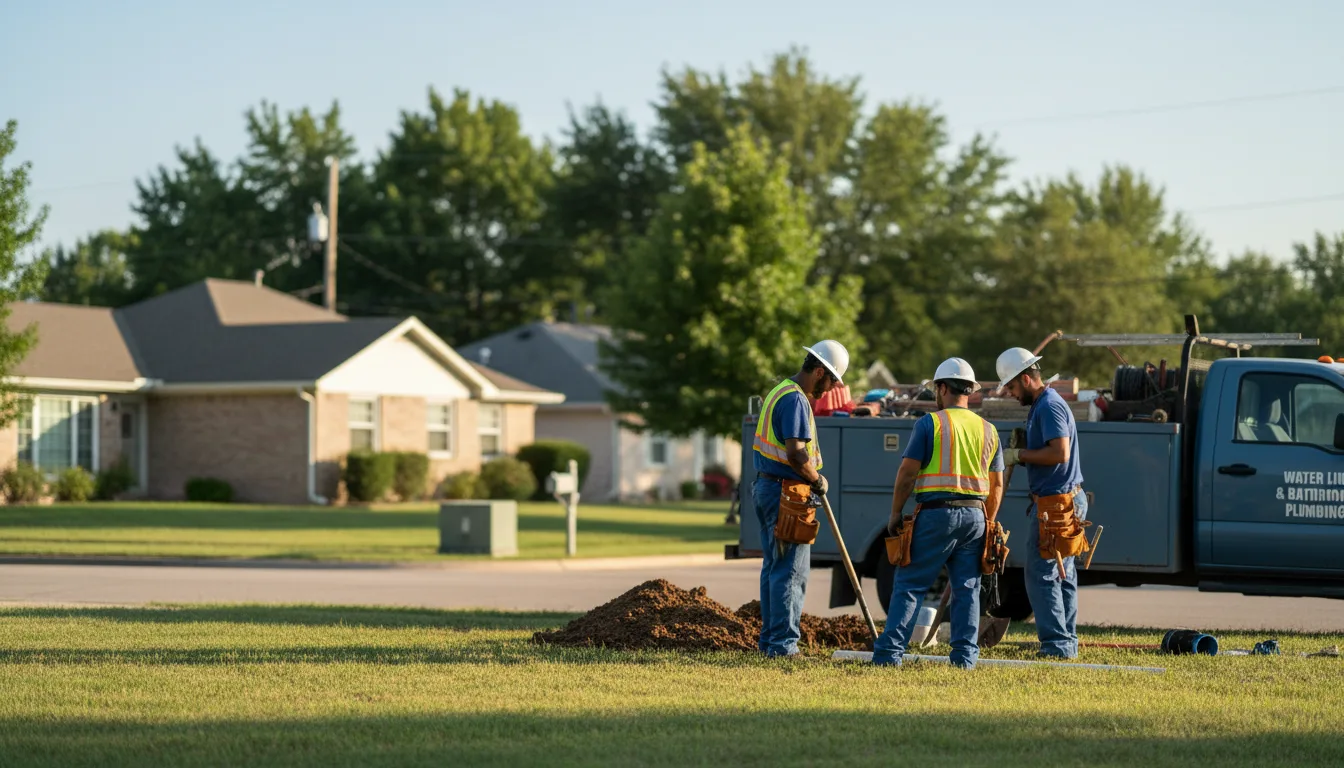 Residential water line and bathroom plumbing service in Nelson, MO